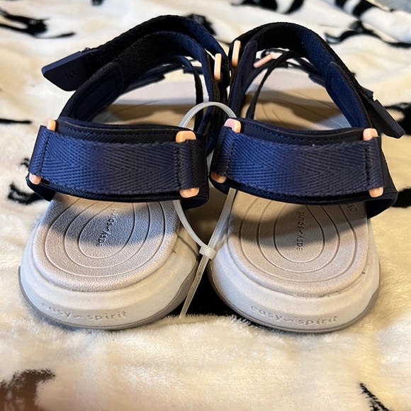 Easy Spirit Size 9 Wide Womens Sandals Waterproof Blue Anatomic Footbed NWOB - Picture 4 of 7